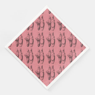 Serviette Jetable Ballet rose Anniversaire Fête Papier à thème Napki