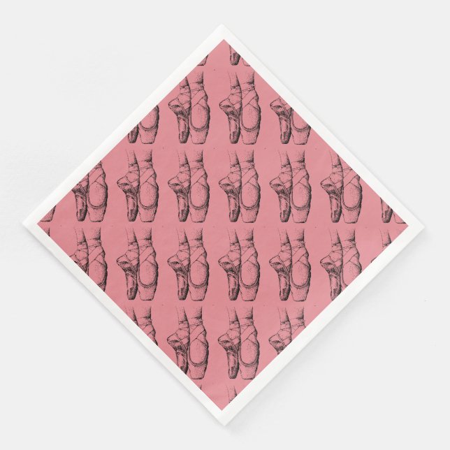 Serviette Jetable Ballet rose Anniversaire Fête Papier à thème Napki (Coin)