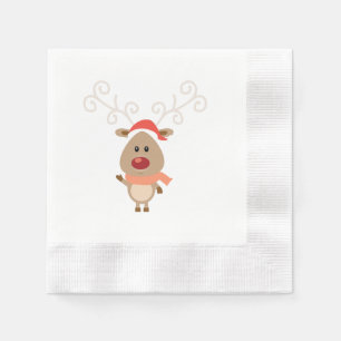 Serviette Jetable Bande dessinée mignonne de renne