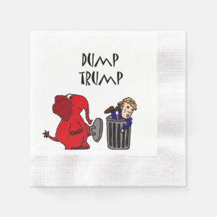 Serviette Jetable Bande dessinée politique d'atout drôle de décha