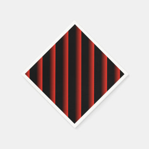 Serviette Jetable Bande diagonale noire et rouge