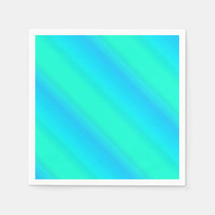 Serviette Jetable Bandes aurora - bleu, aqua, turquoise