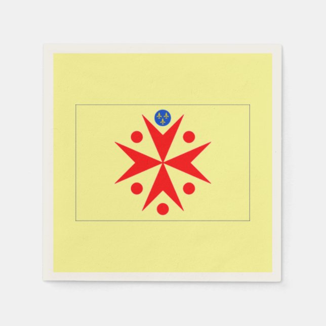 Serviette Jetable Bannière Grand-Duché de Toscane - jaune (Devant)