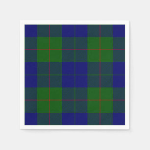 Serviette Jetable Barclay tartan bleu vert plaid