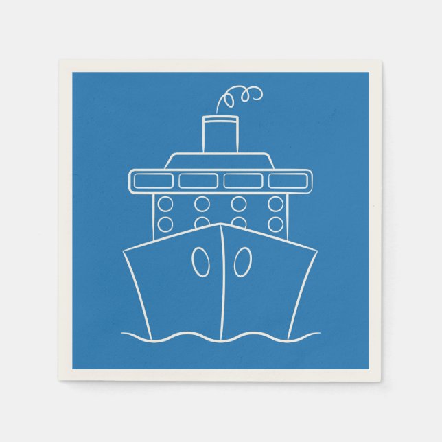 Serviette Jetable Bateau de croisière (Devant)