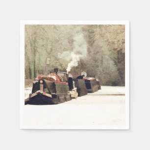 SERVIETTE JETABLE BATEAUX DE CANAL