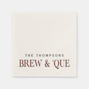 Serviette Jetable BBQ   Personnalisé Brew & 'Que