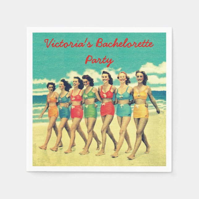 Serviette Jetable Beach Bachelorette Party soirée cocktails serviett (Devant)