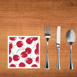 Serviette Jetable Beau Joyeux Cerisier Rouge Frais Thème