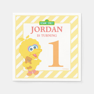 Serviette Jetable Bébé Big Bird Papier Anniversaire