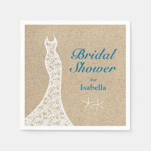 Serviette Jetable Belle Fête des mariées de plage Napkin