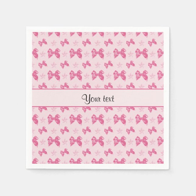Serviette Jetable Belles vaches en satin rose (Devant)