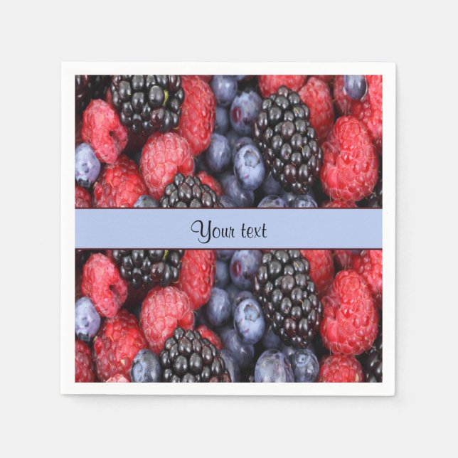 Serviette Jetable Berries mixtes (Devant)