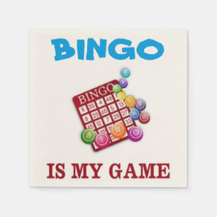 SERVIETTE JETABLE BINGO EST MON JEU