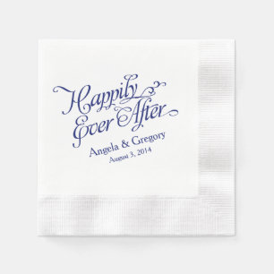 Serviette Jetable Bleu de la Marine Joyeusement Joyeux Jamais après