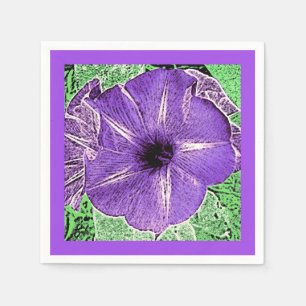 Serviette Jetable Bloc de gloire du matin Impression - violet doux