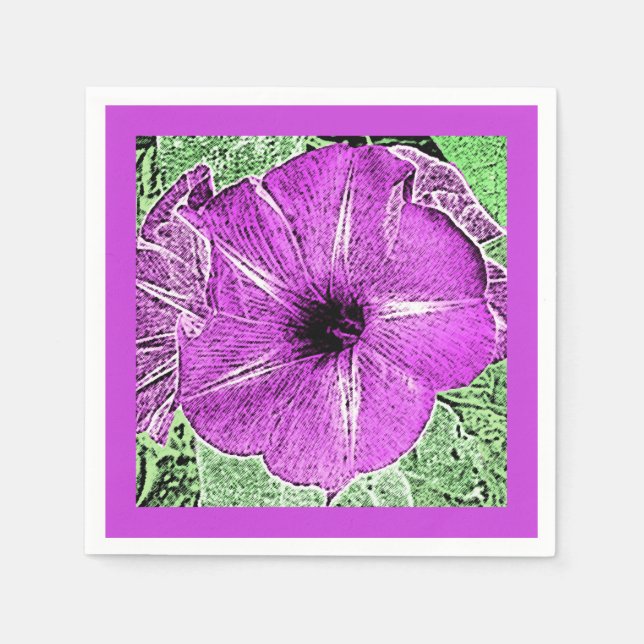 Serviette Jetable Bloc de gloire du matin Imprimer - améthyste viole (Devant)