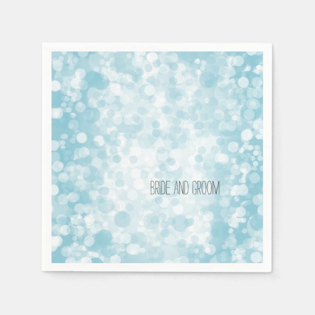 Serviette Jetable Blue Winter Bokeh (Devant)