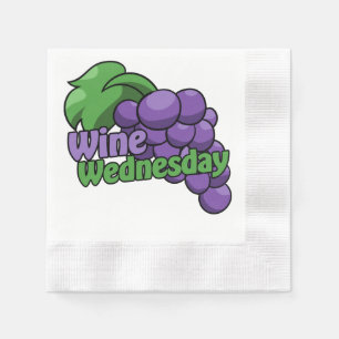 Serviette Jetable Boissons de vin mercredi
