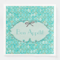Bon Appétit - costumé Aqua motif Marocain d'or