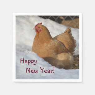 Serviette Jetable Bonne année Papier de poulet Napkin