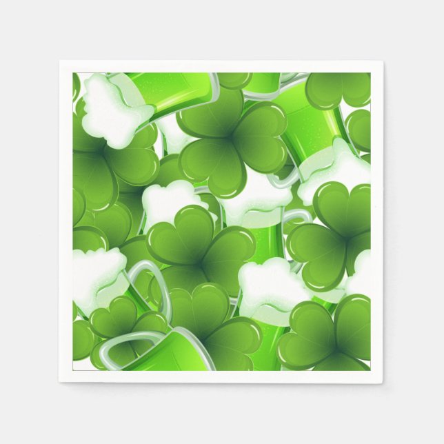 Serviette Jetable Bonne Saint Patrick's Day (Devant)