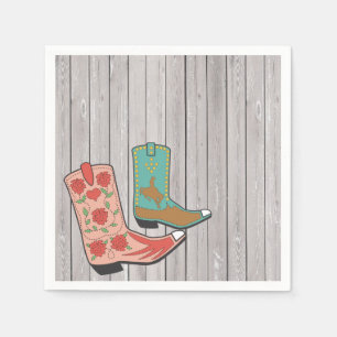 Serviette Jetable Bottes de cowboy de fantaisie