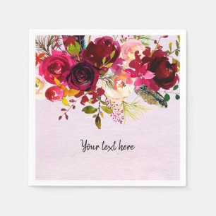 Serviette Jetable Bouquet de fleurs pour toutes les occasions