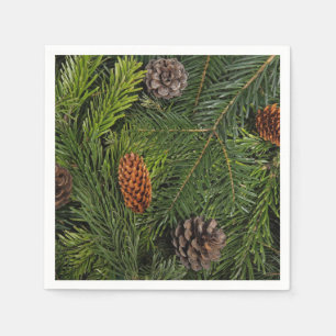 Serviette Jetable Branches de l'arbre de Noël