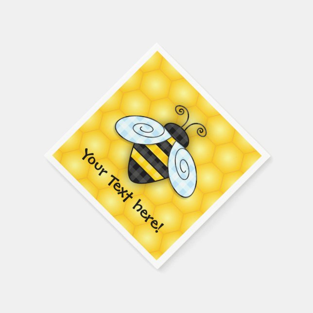 Serviette Jetable Bumblebee et Icône Honeycomb (Coin)