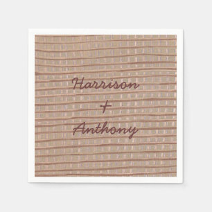 Serviette Jetable Burlap Artistique Mariage personnalisé serviettes
