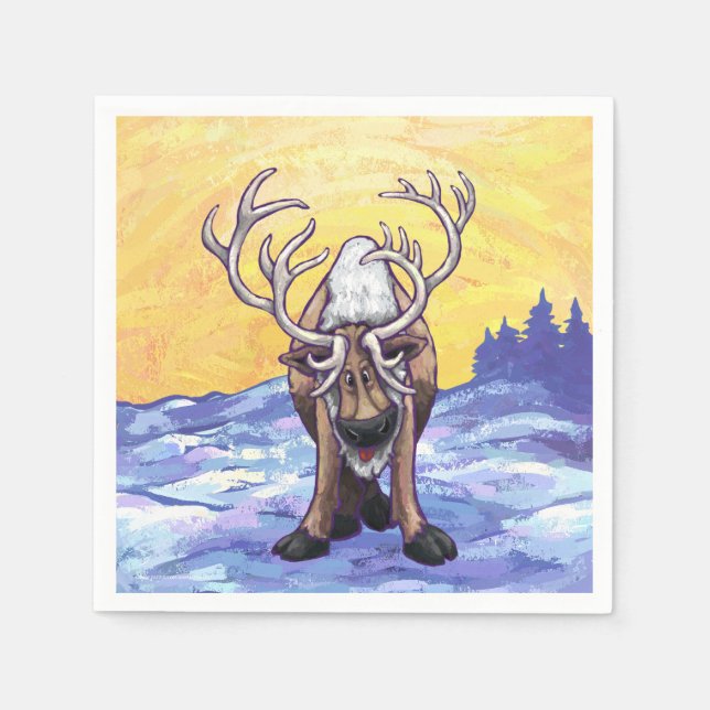 Serviette Jetable Cadeaux et accessoires de rennes (Devant)