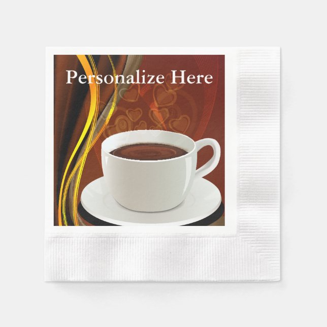 Serviette Jetable Café Art (Devant)