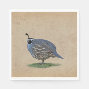 SERVIETTE JETABLE CALIFORNIE QUAIL