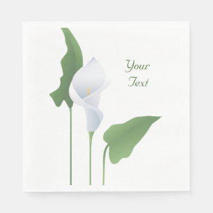 Serviette Jetable Calla Lily Floral Papier personnalisé serviettes