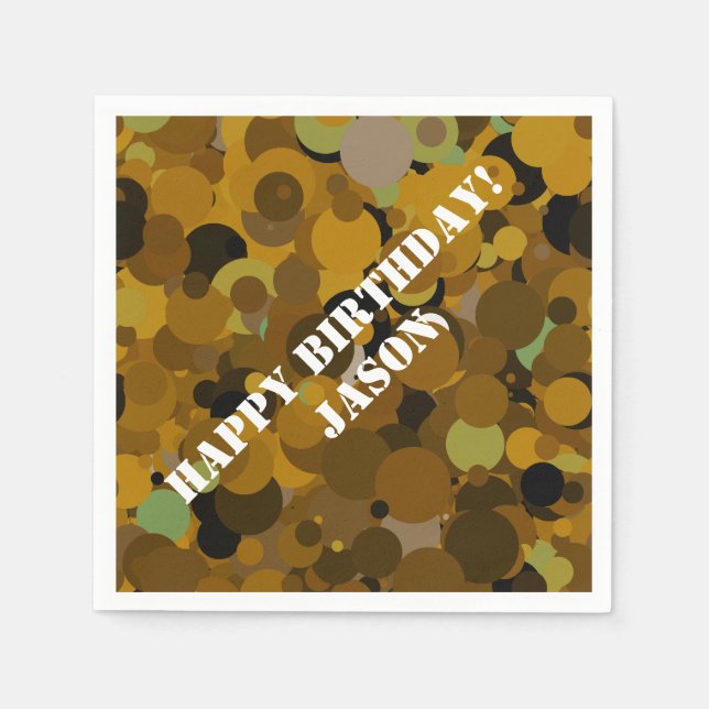 Serviette Jetable Camouflage Brown (Devant)