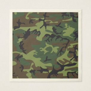 Serviette Jetable Camouflage Brown vert. Camo votre
