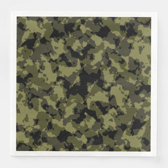 Serviette Jetable Camouflage de style militaire (Devant)