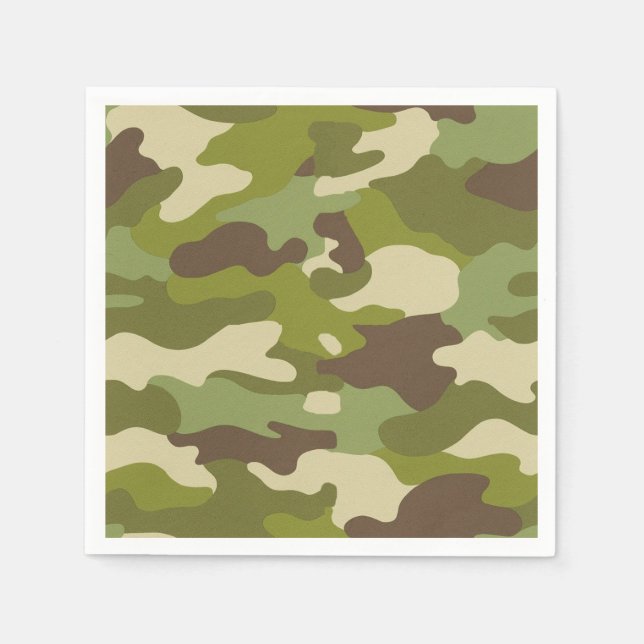 Serviette Jetable Camouflage militaire (Devant)