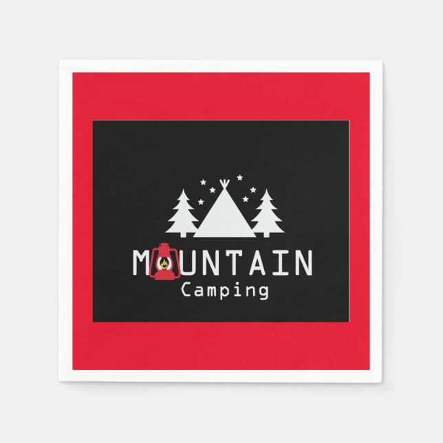 Serviette Jetable camping de montagne (Devant)