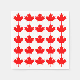 Serviette Jetable Canada Motif de feuille d'érable rouge