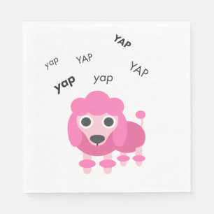 Serviette Jetable Caniche Emoji mignon de jacasserie