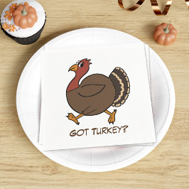 Serviette Jetable Caricature Thanksgiving Turquie Papier Naples