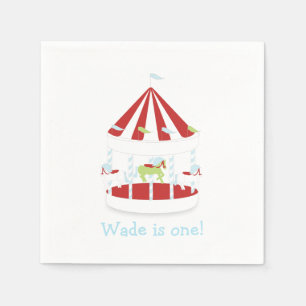 Serviette Jetable Carousel Napkin customisé