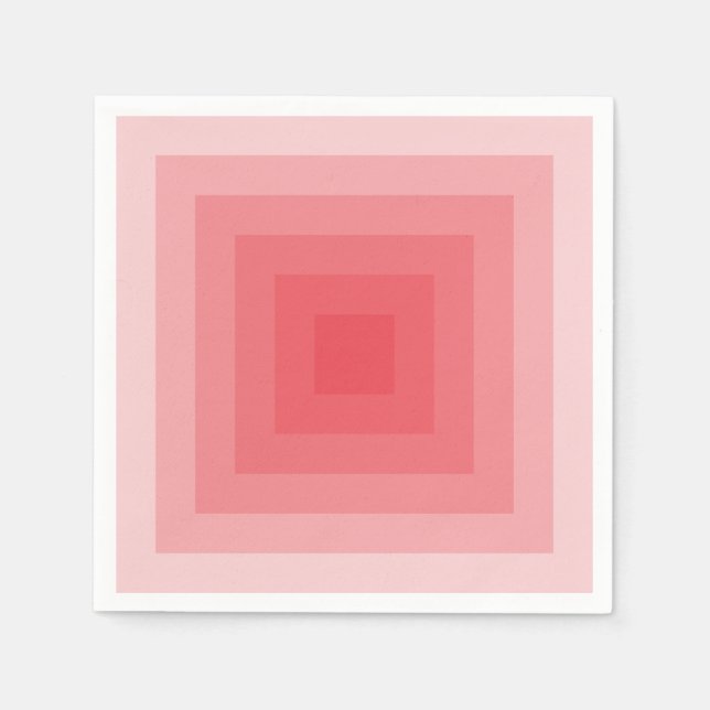 Serviette Jetable Carré rouge géométrique (Devant)