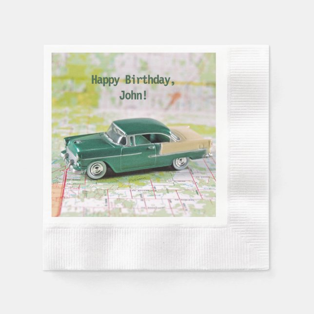 Serviette Jetable Carte routière 1955 (Devant)