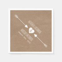 Carton Flèches inspirées Mariage serviettes