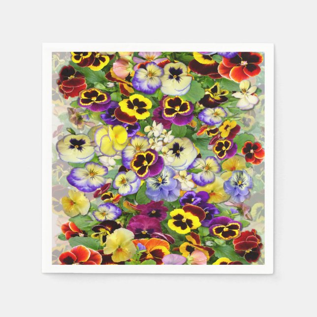 Serviette Jetable Cascade de Pansy (Devant)