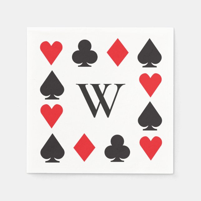 Serviette Jetable Casino Mariage papier serviettes (Devant)