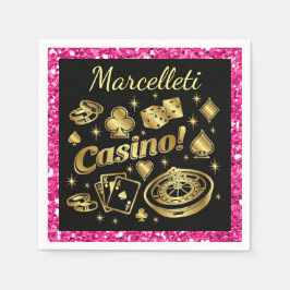 Serviette Jetable Casino Party Napkins